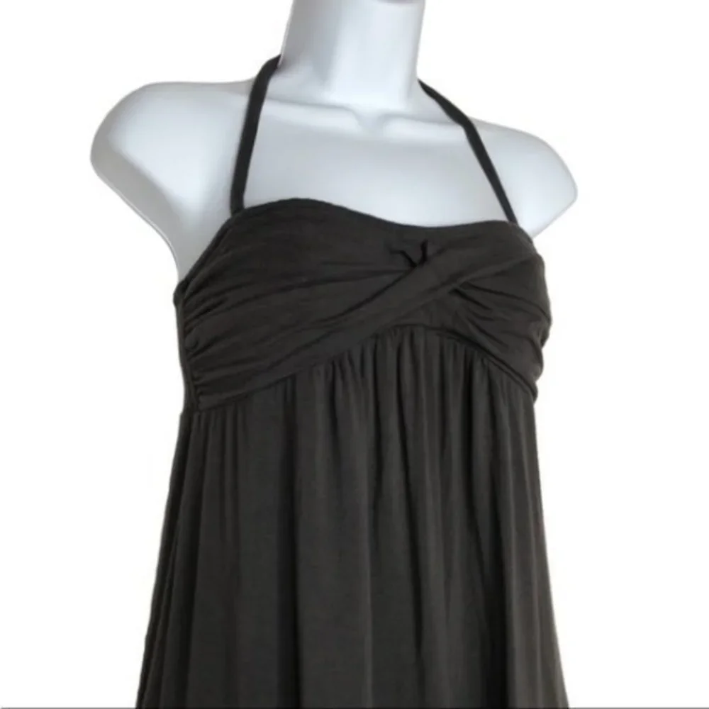J Crew Dark Gray Convertible Halter Dress … - Picture 2 of 7